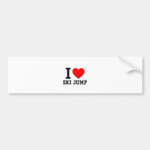 I Love Ski Jump Bumper Sticker