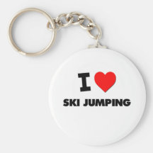 I Love Ski Jumping Key Chains