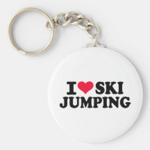 I love Ski Jumping Keychain