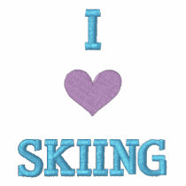 "I LOVE SKIING" SHIRT - Customized EMBROIDERY Polo