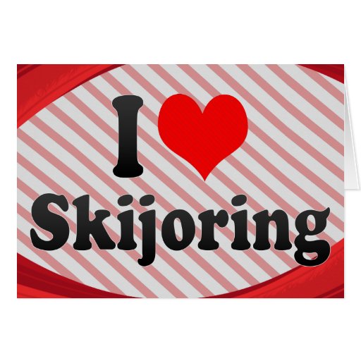 I love Skijoring Greeting Card