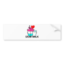 I Love Skim Milk Bumper Sticker