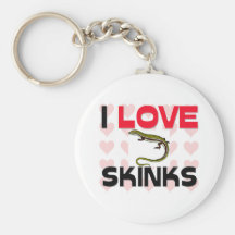 I Love Skinks Key Chains