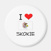 I Love SKOKIE Illinois Refrigerator Magnet