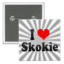 I Love Skokie, United States Buttons