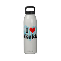I Love Skokie, United States Water Bottle