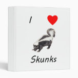 I Love Skunks Binders