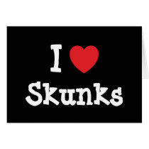 I love Skunks heart custom personalized