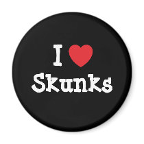 I love Skunks heart custom personalized