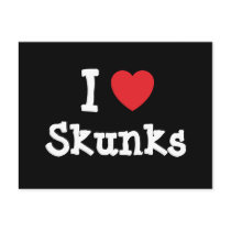 I love Skunks heart custom personalized