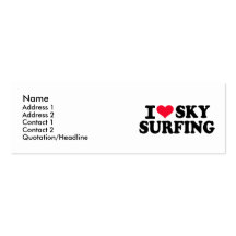 I love Sky surfing Business Card Template