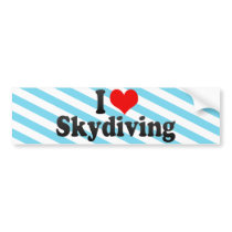 I Love Skydiving Bumper Sticker