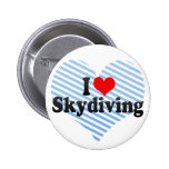 I Love Skydiving Pinback Button