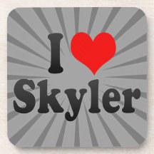 I love Skyler Beverage Coaster