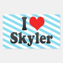 I love Skyler Rectangular Sticker