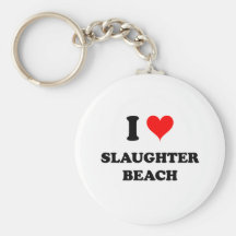 I Love Slaughter Beach Delaware Key Chain