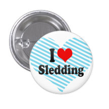 I love Sledding Pin