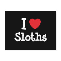 I love Sloths heart custom personalized