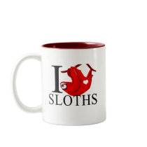 I Love Sloths Mugs