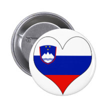 I Love Slovenia Pinback Button
