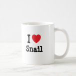 I love Snail heart T-Shirt Mugs