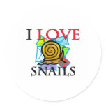 I Love Snails stickers