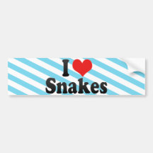 I Love Snakes Bumper Sticker