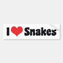 I Love Snakes Bumper Sticker