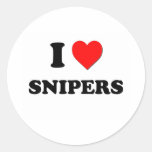 I Love Snipers Stickers