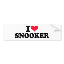 I love snooker bumper sticker