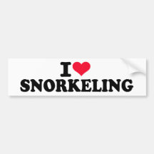 I love Snorkelling Bumper Sticker