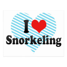 I Love Snorkelling Post Cards