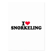 I love Snorkelling Postcards