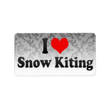 I love Snow Kiting Custom Address Labels