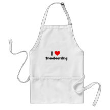 I Love Snowboarding Aprons