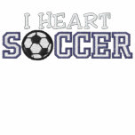 I Love Soccer Embroidered Hoodie