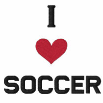 i love soccer embroidered shirts