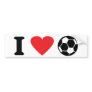 I love soccer icon bumper stickers