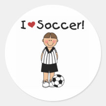 I Love Soccer Sticker