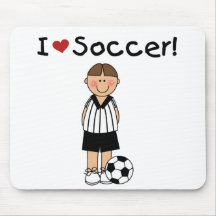 I Love Soccer T-shirts and Gifts Mousepads