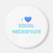 I Love Social Networking Refrigerator Magnets