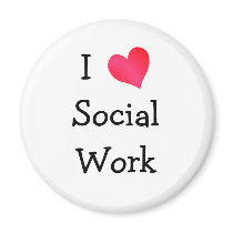 I Love Social Work Fridge Magnet