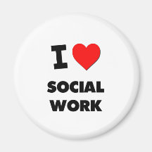 I love Social Work Magnet