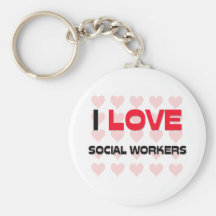I LOVE SOCIAL WORKERS KEYCHAINS