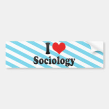 I Love Sociology Bumper Sticker