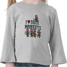 I Love Sock Monkeys Tshirts and Gifts