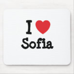 I love Sofia heart T-Shirt Mouse Pads