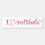 I love softball bumper sticker