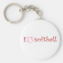 I love softball key chain