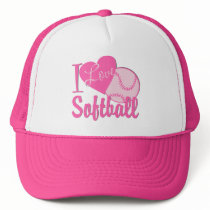 I Love Softball/ Pink Trucker Hat